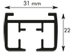 Querschnitt Elektrozugschiene 6200