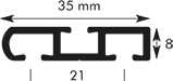 Querschnitt Flach-Objektschiene 3430