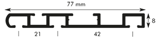 Querschnitt Flach-Objektschiene 3470