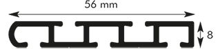 Querschnitt Flächenvorhangschiene 6430