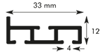 Querschnitt Flächenvorhangschiene 6620