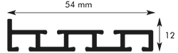 Querschnitt Flächenvorhangschiene 6630