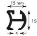 Querschnitt Konkavschiene 4310