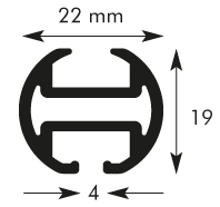 Querschnitt Rundschiene 3320