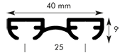 Querschnitt Schleuderschiene 4140